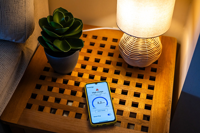Energy app on phone showing usage